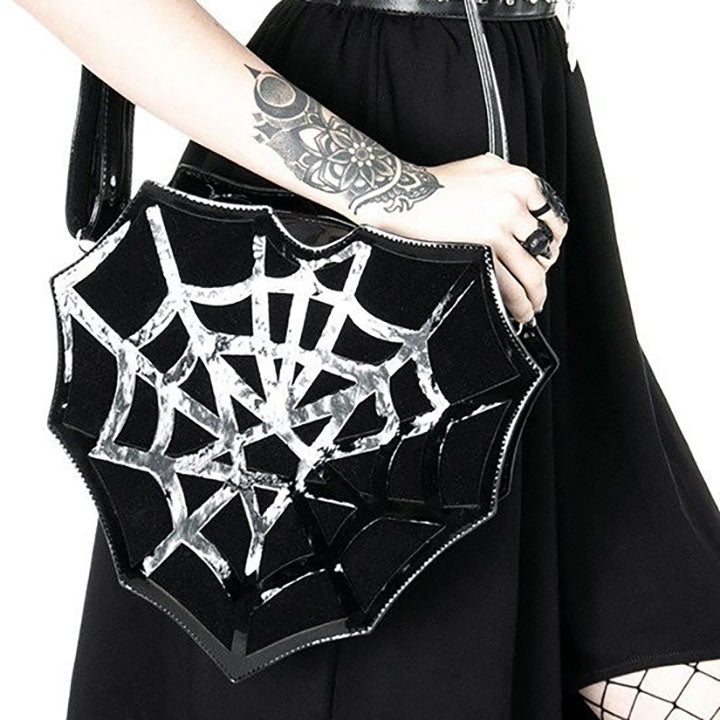 LEMANDIK® Punk Spider Web Crossbody Bag