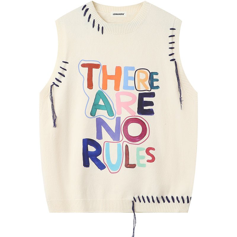 THERE ARE NO RULES sweater vest
