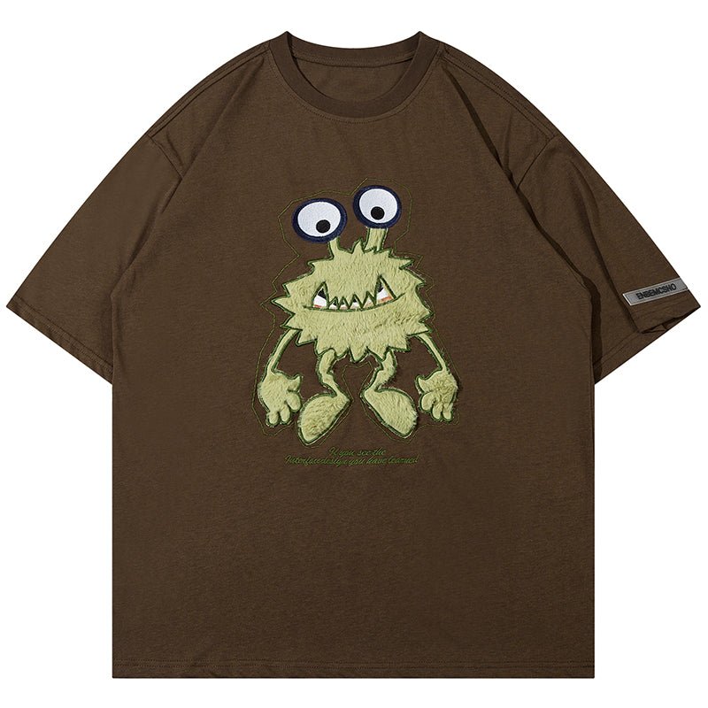 Men T-shirt Furry Monster