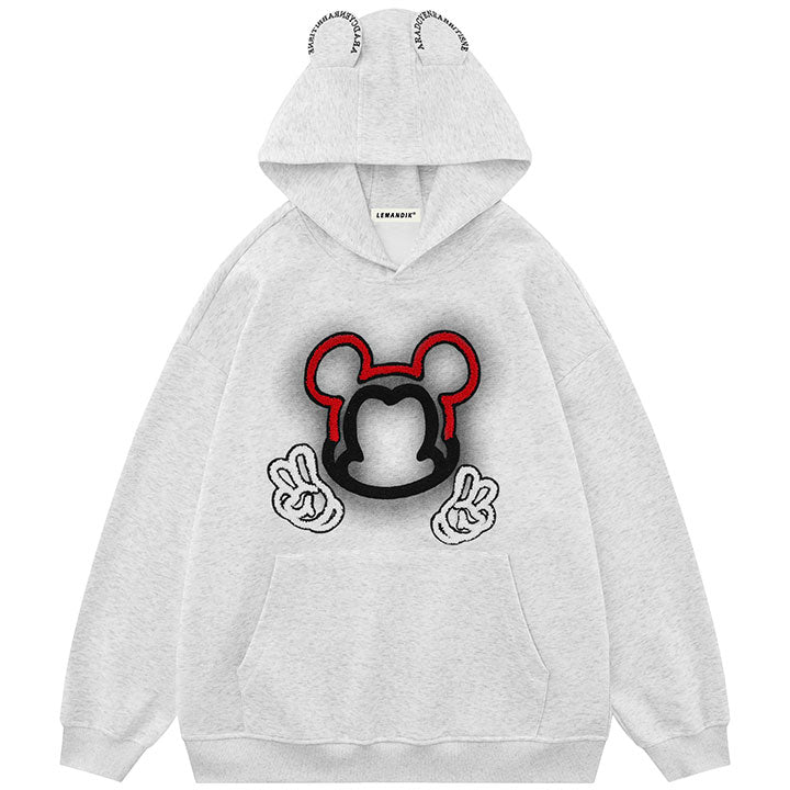 Cute Mouse Print hoodie