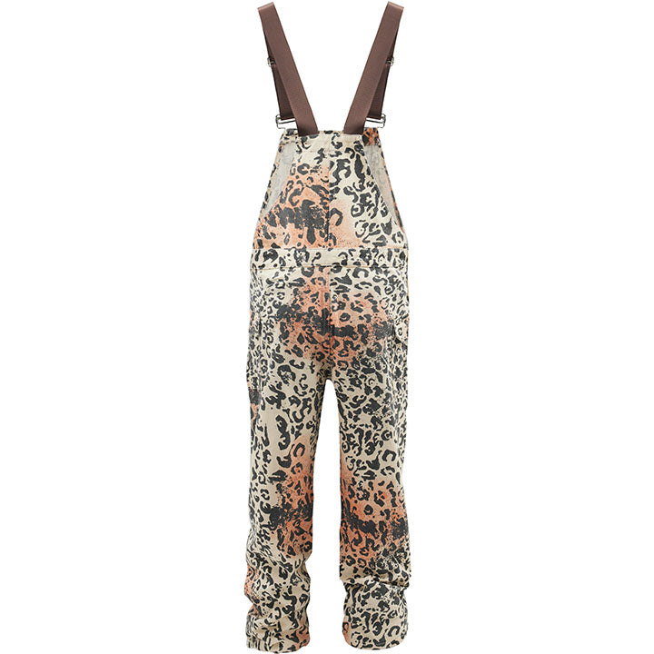 leopard dungarees jeans