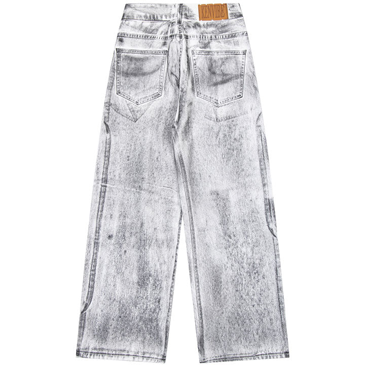 washed raw edge jeans