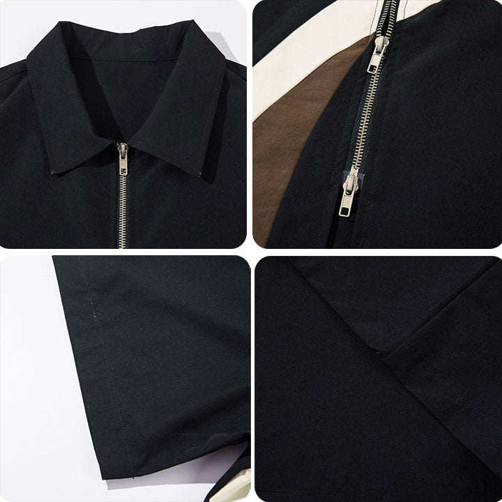 Double-ended zipper polo shirt