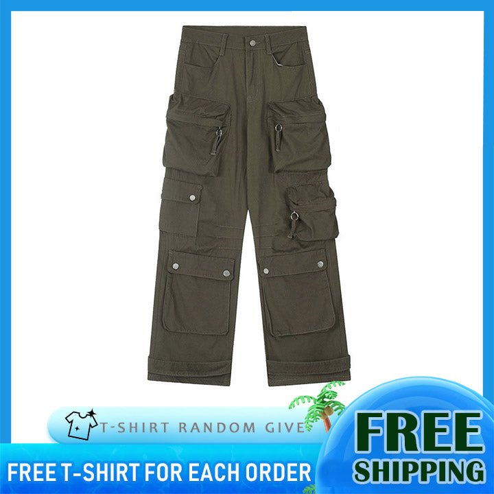 LEMANDIK® High Street Cargo Pants Multiple Pockets