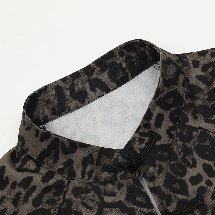 leopard short sleeve shirt for men