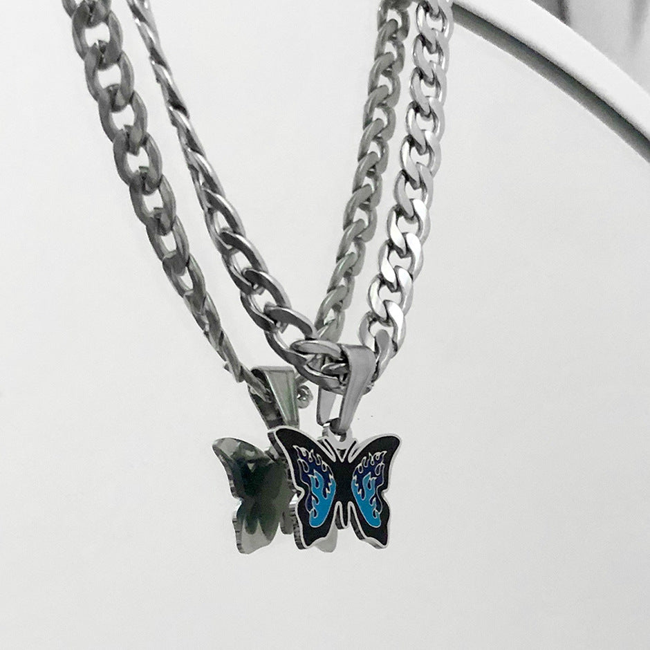 Men's butterfly necklace