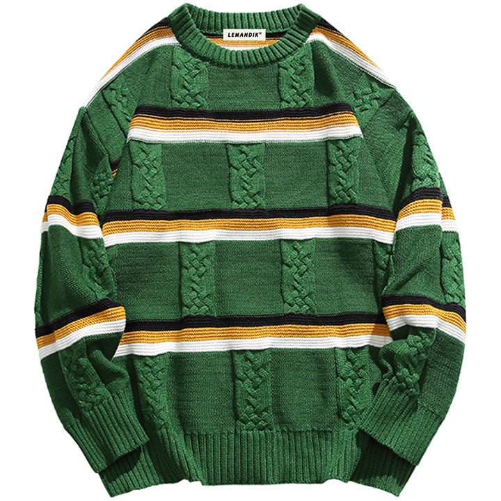 striped twist sweater