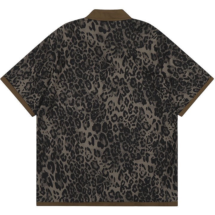 leopard print button down shirt