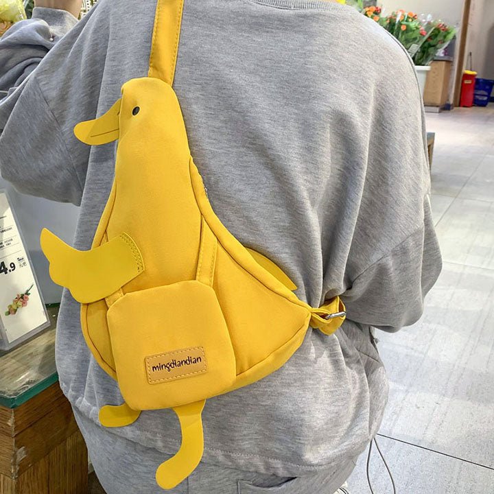 yellow duck shoulder bag for women
