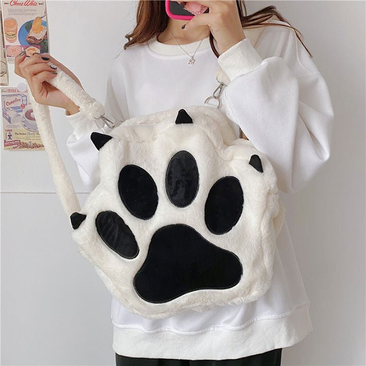 LEMANDIK® Personality Plush Cat Claw Backpack Bag