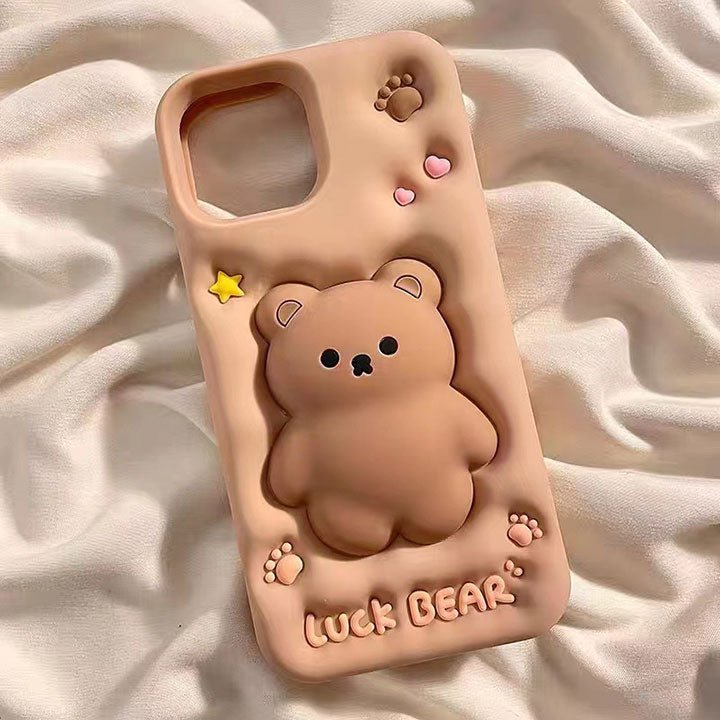 3d bear phone case