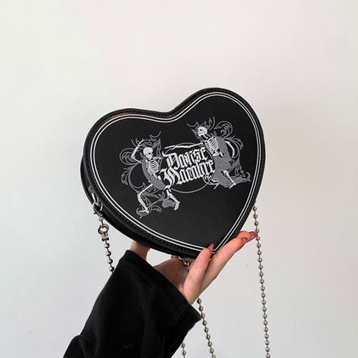 Women's Chain Bag with skeleton graphic