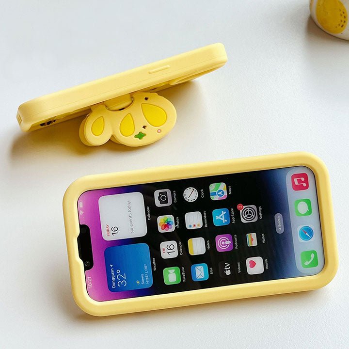 yellow bee silica phone case
