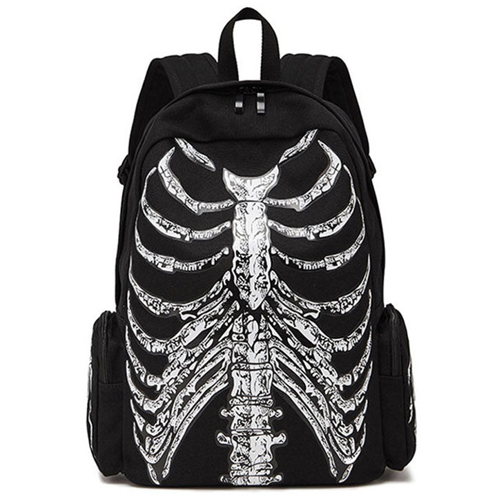 LEMANDIK® Unique Skeleton Print Backpack Bag
