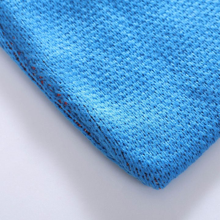 LEMANDIK® Blue Snowman Duck Knit Canvas Shoulder Bag