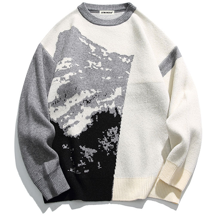 mountain jacquard Sweater for men