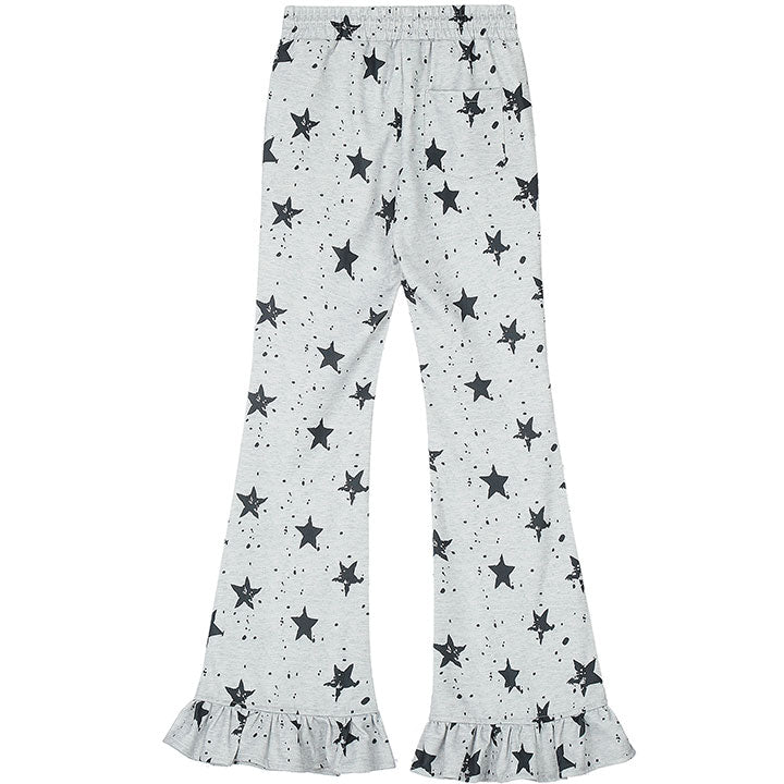 women's casual star flare pants