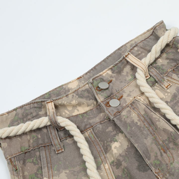 American multi-pocket camouflage cargo pants