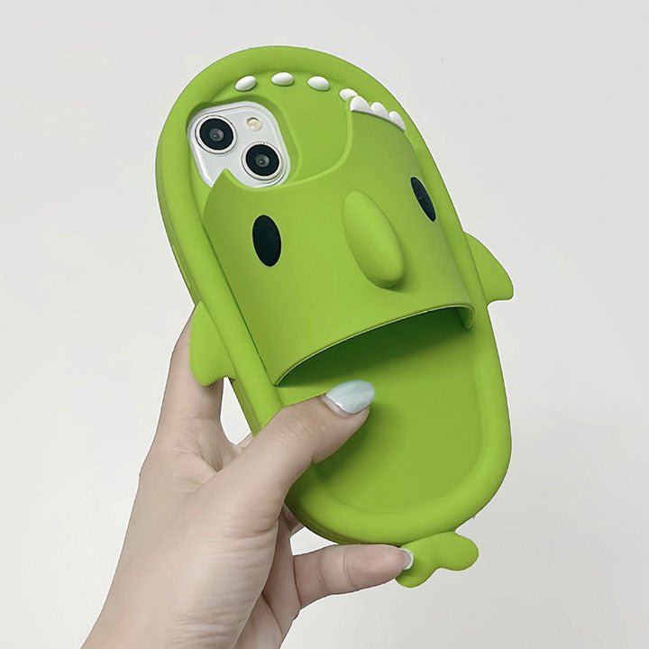 green shark phone case