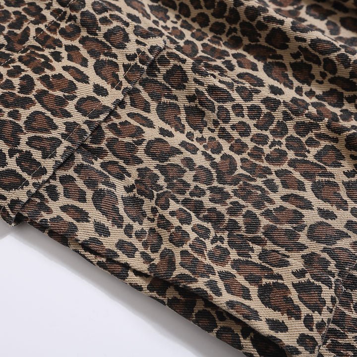 moderate leopard print men's shorts