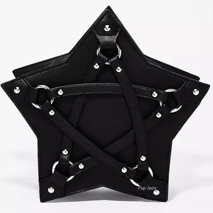 LEMANDIK® Pu Leather Shoulder Bag with Star Strap