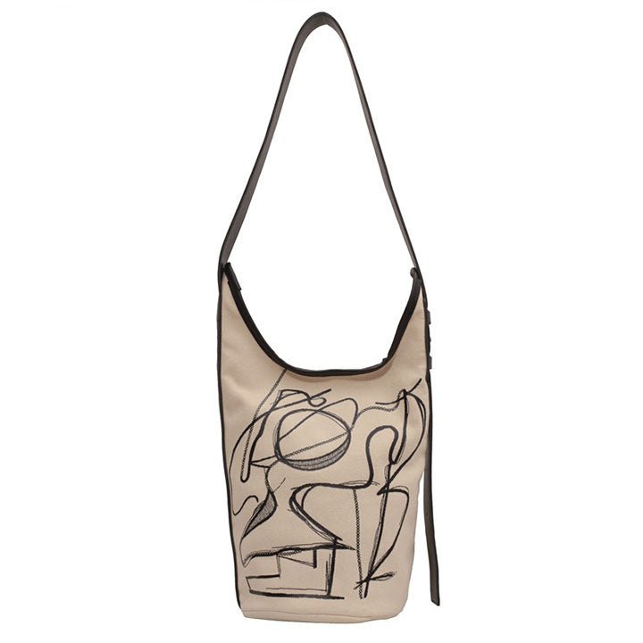 LEMANDIK® Graffiti Canvas Shoulder Bucket Bag