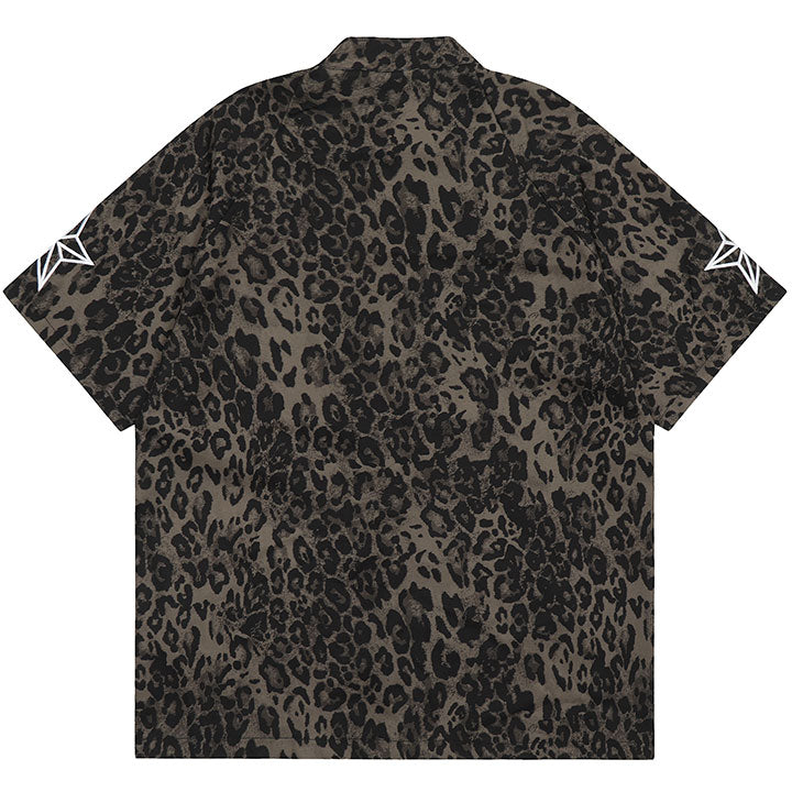 leopard and star short sleeve shirt