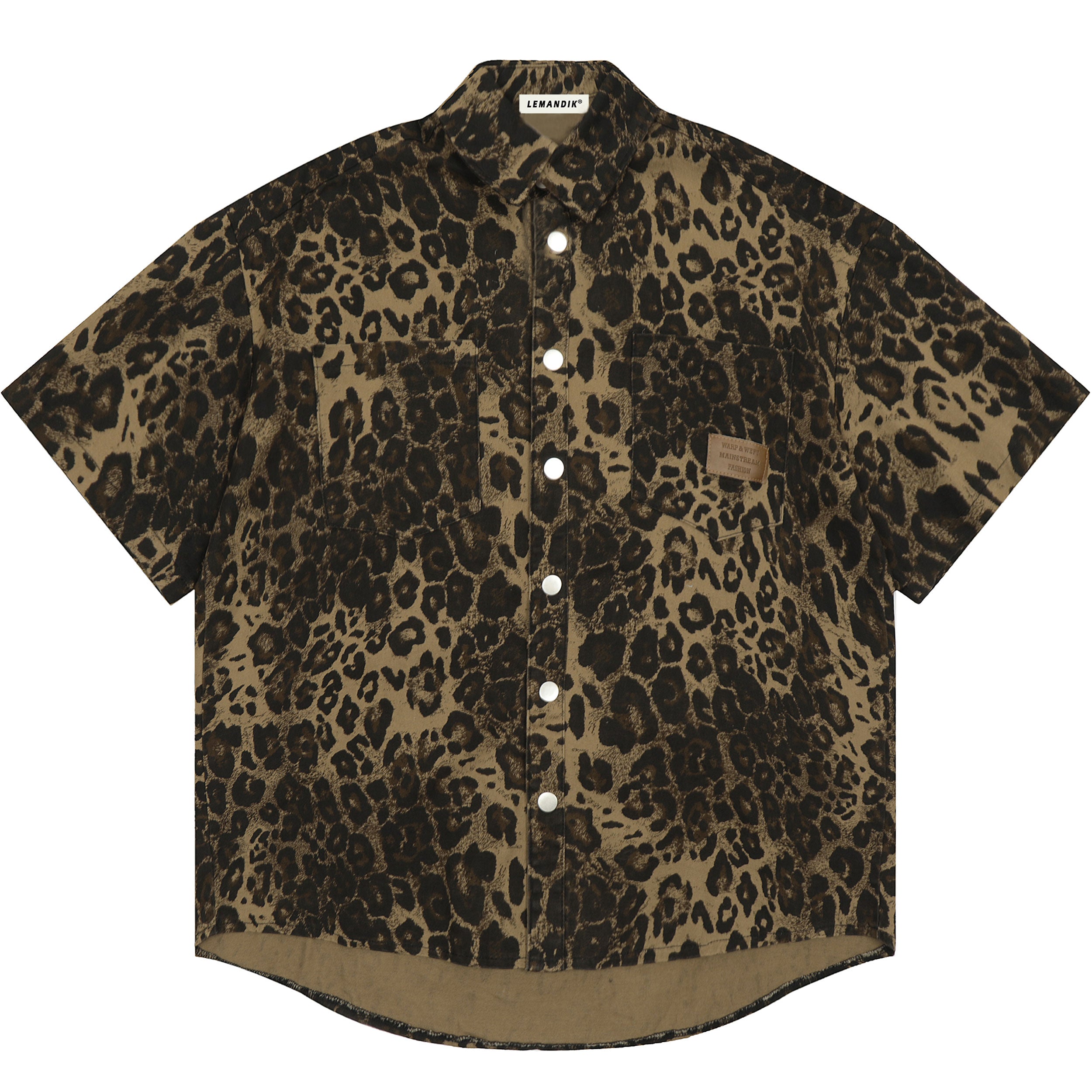 leopard button down shirt