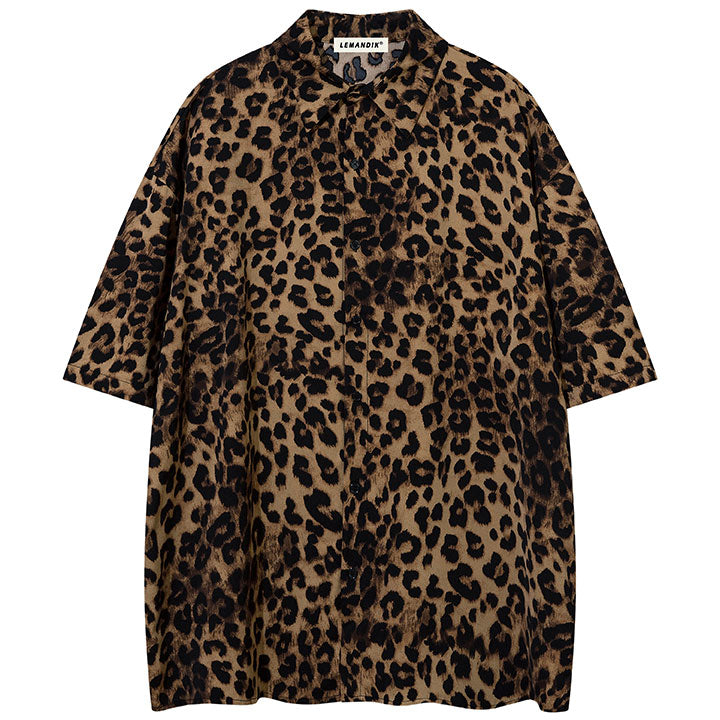 LEMANDIK® Hawaiian Shirt Full Leopard Print
