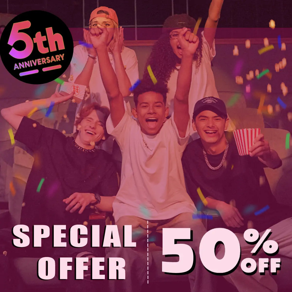 5th anniversary 50% off sale
