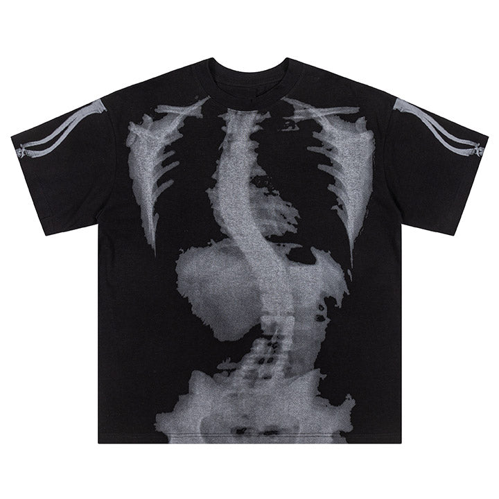 LEMANDIK® Street Style Skeleton Graphic T-shirt