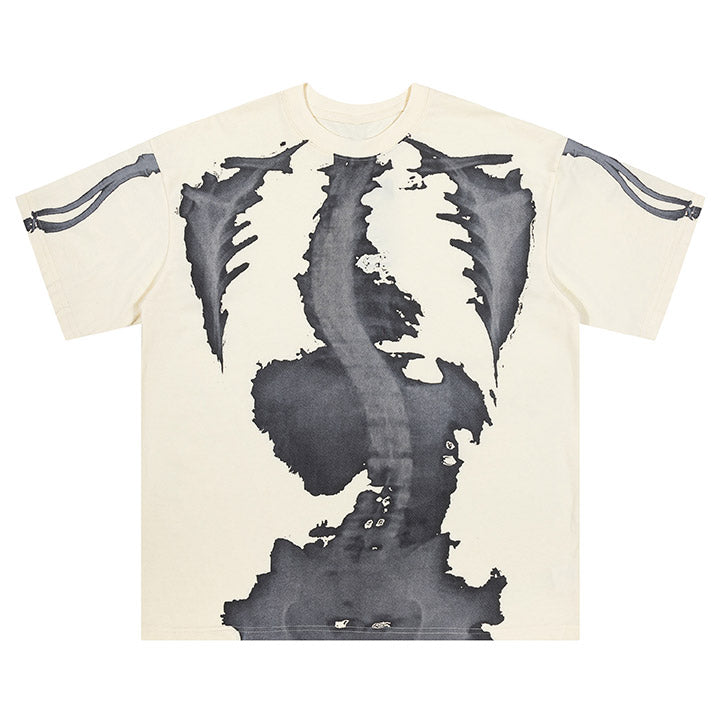 LEMANDIK® Street Style Skelett Grafik-T-Shirt