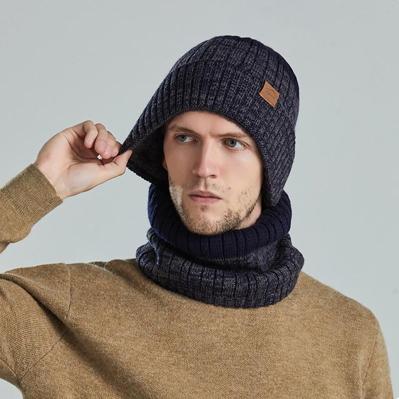 men's Fleece Knitted Wool Cap