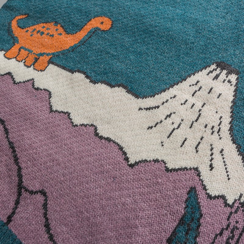 cartoon dinosaur sweater