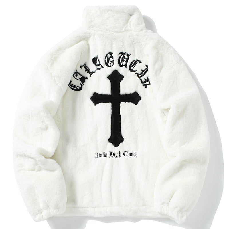 quilted cross winter jacket