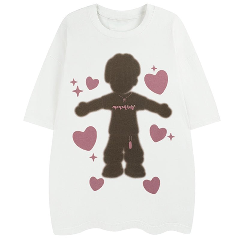 Lover  heart and Monskiski Boy T-shirt 