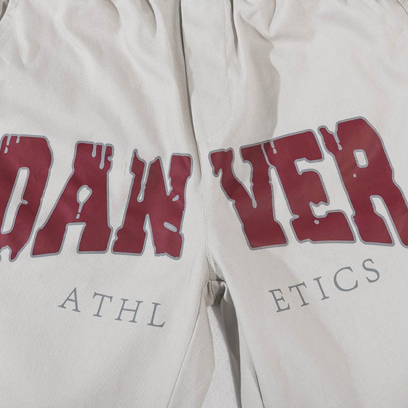 athletic lettering shorts
