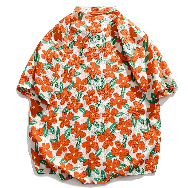 men's beach shirt floral print