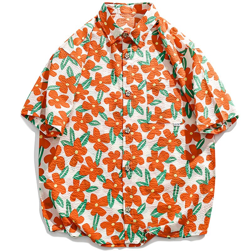 full floral button down shirt