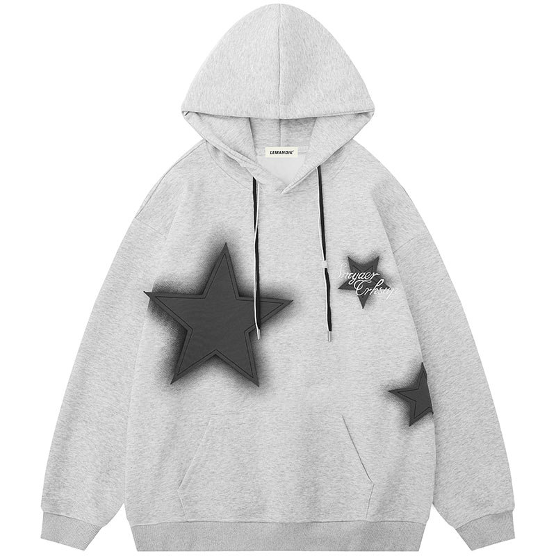 star patch hoodie