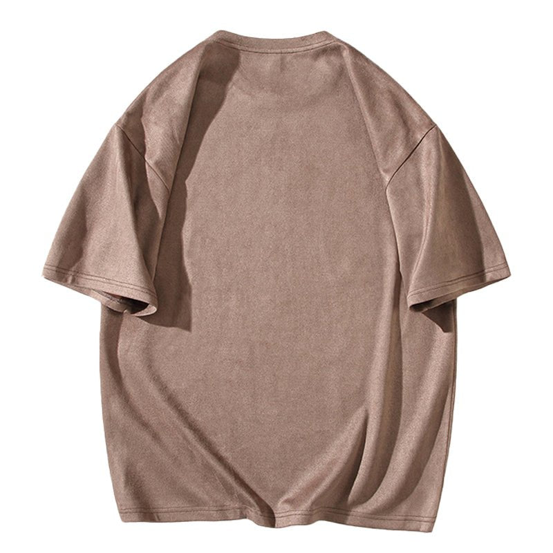 oversize brown suede t-shirt