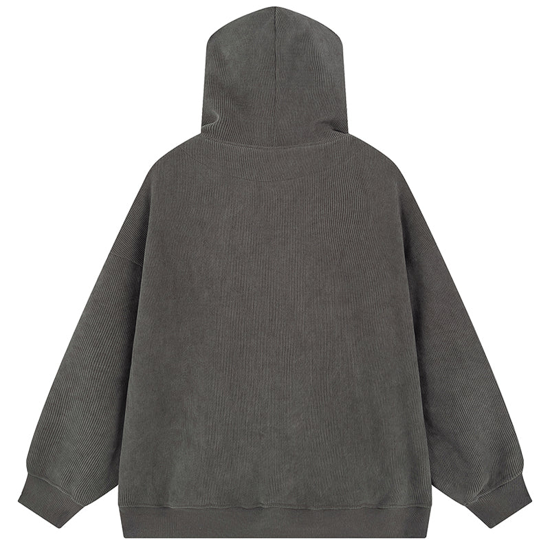 oversize zipper star hoodie
