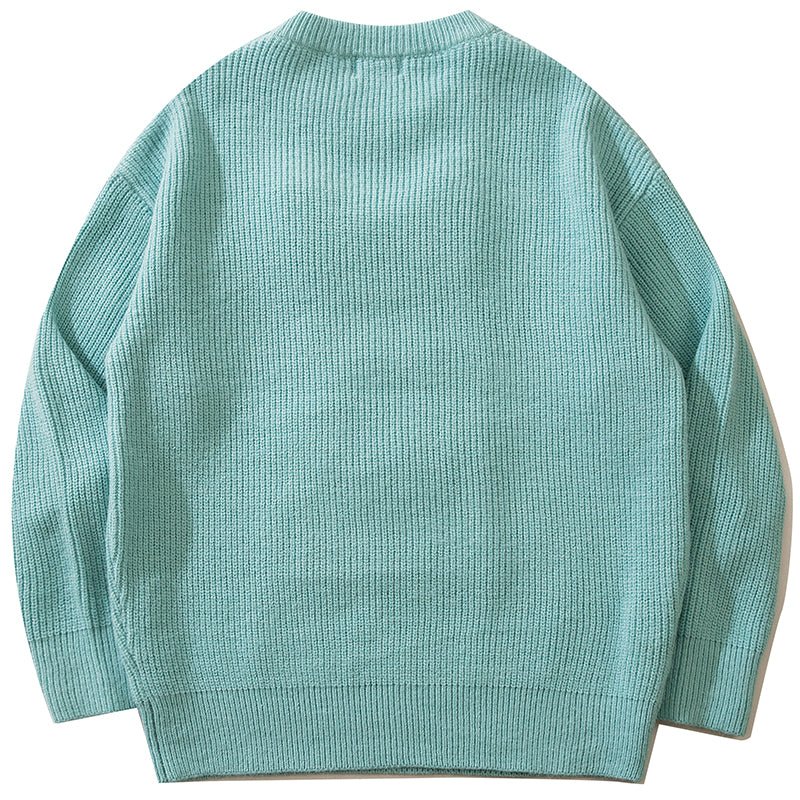 blue sweater with rabbit for men