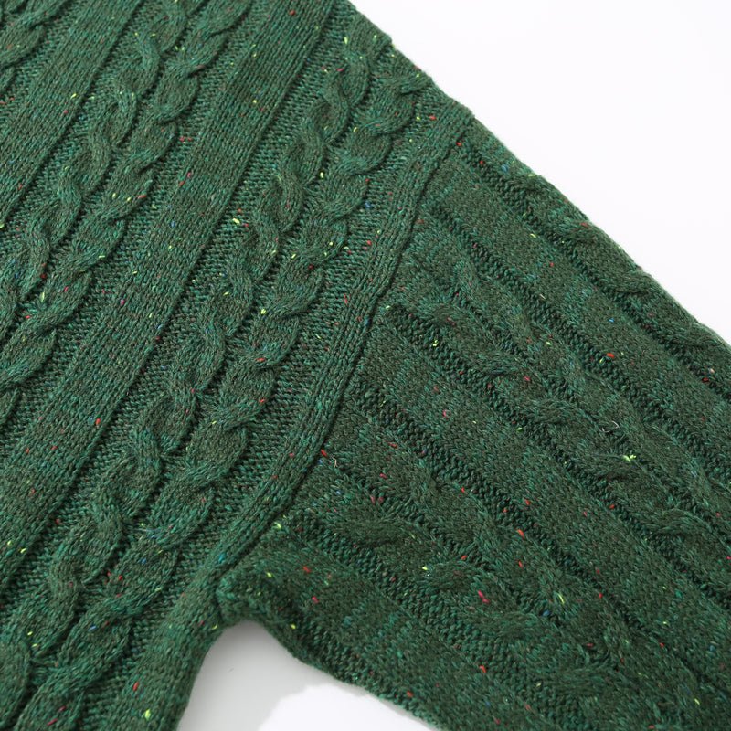Lemandik Distressed Cable Knit Sweater