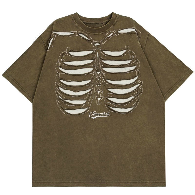 skeleton structure t-shirt