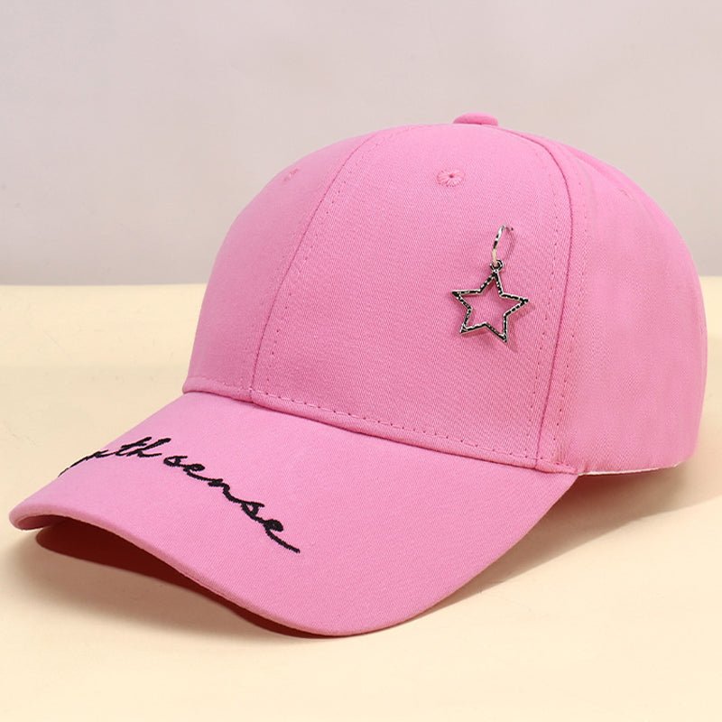 pink baseball hat
