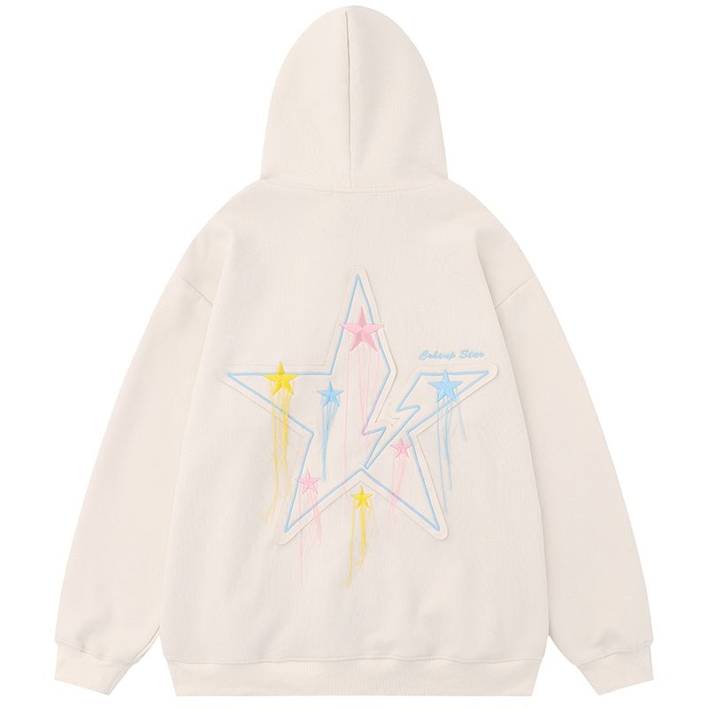 fall hoodie star patch