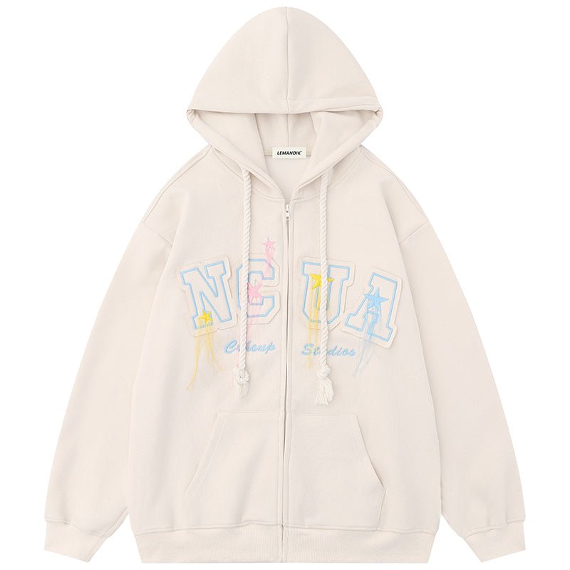 lettering graphic hoodie