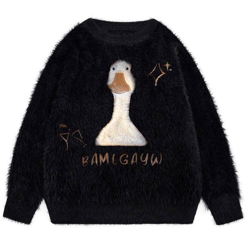 goose faux mink sweater