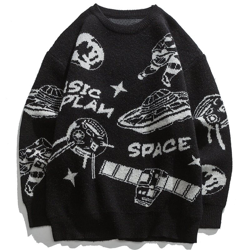 knitted space station sweater